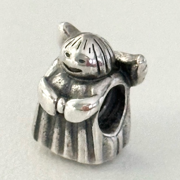 Pandora 925 Sterling Silver Angel Of Hope Rare Retired Christmas Bead Charm - Picture 1 of 5